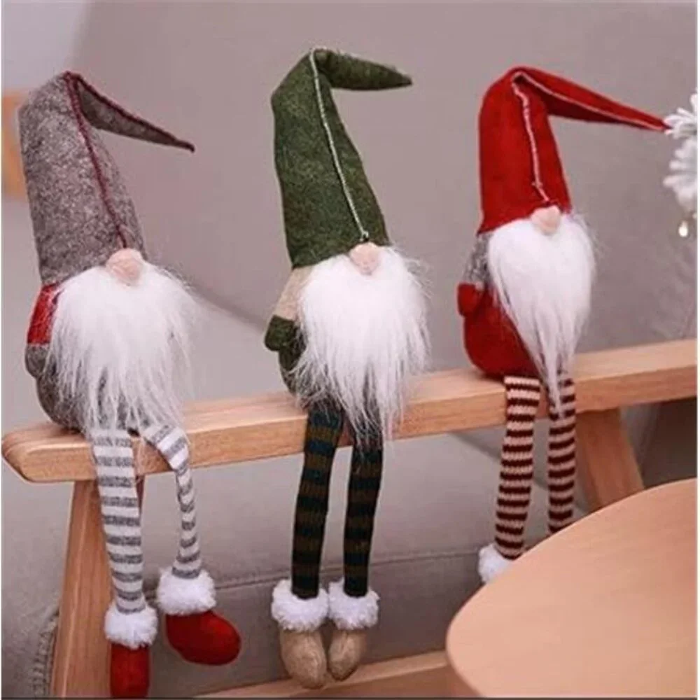 3pcs Long Legs Rudolph Doll Set, Christmas Decoration‎ & Kids Gift